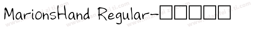 MarionsHand Regular字体转换